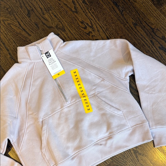 Members Mark Scuba Baby pink Quarter-Zip Pullover medium - Picture 4 of 6